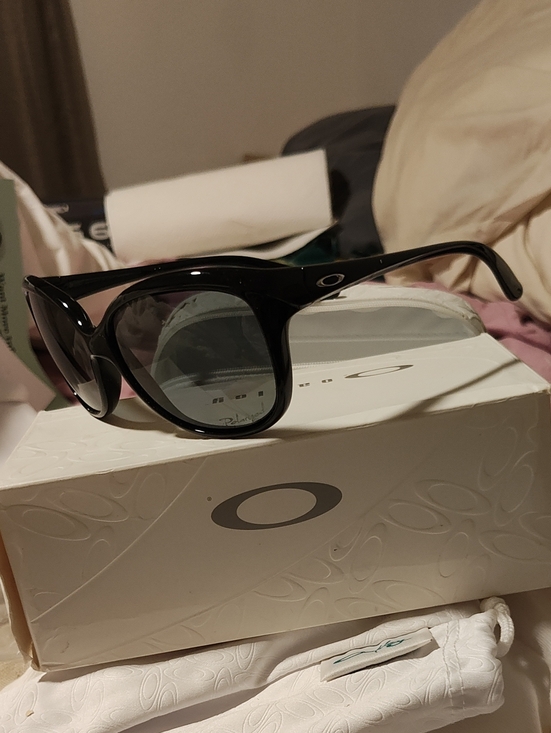 Oakley Accessories - OAKLEY  Pampered Sunglasses NEW Polarized  Polished Blk / Gray Lens, USA